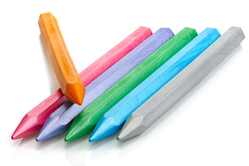 Image showing Pearl wax crayons.