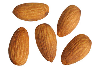 Image showing Almonds, isolated