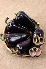 Image showing Black sweet pepper