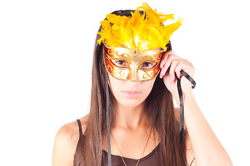 Image showing Woman in carnival mask