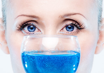 Image showing Abstract blue eyes