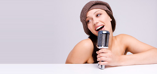 Image showing sexy singer 