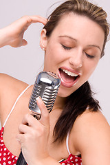 Image showing sexy singer