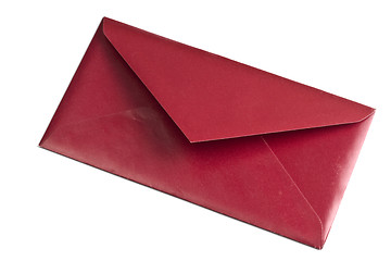 Image showing A red envelope isolated on white