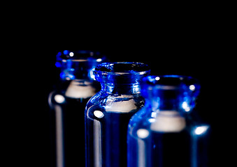 Image showing blue vials