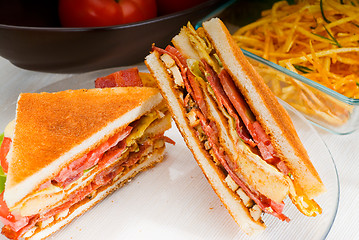 Image showing club sandwich