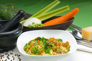 Image showing vegetable pasta