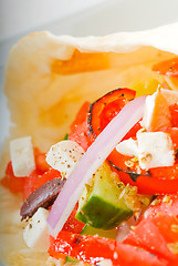 Image showing fresh salad wrap