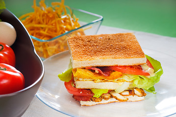 Image showing club sandwich