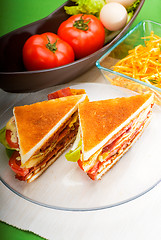 Image showing club sandwich