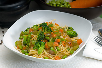 Image showing vegetable pasta