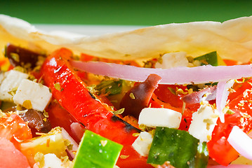 Image showing fresh salad wrap