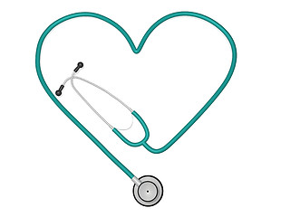 Image showing Heart Stethoscope