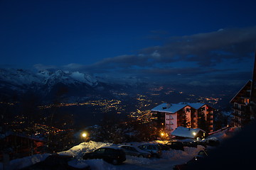 Image showing Skiresort by night