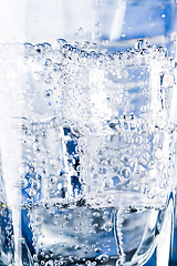 Image showing  ice cubes and water bubbles