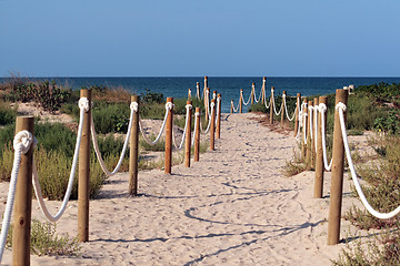 Image showing Beach entrance