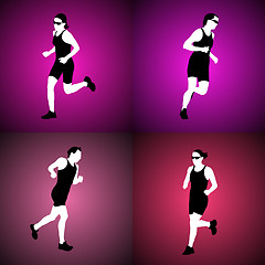 Image showing Running women