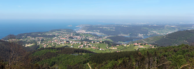 Image showing Coast villages in Asturias panoramic