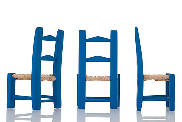 Image showing Dark blue children's chair