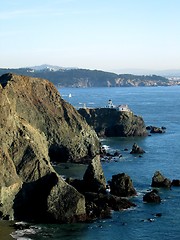 Image showing cliff with a lighthouse