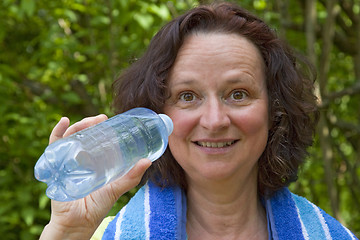 Image showing Thirsty woman 