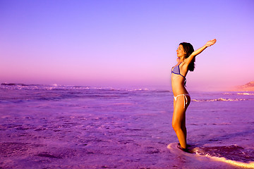 Image showing woman on the beach