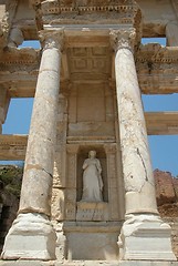 Image showing Statue of Arete at Celcus Library in Ephesus, Turkey