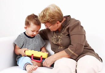 Image showing Playing with granny