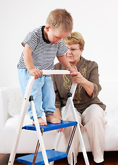 Image showing Playing with granny