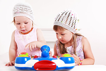 Image showing Adorable kids playing