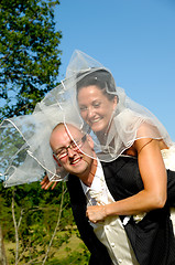 Image showing Bride and groom