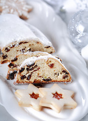 Image showing Christmas cake and cookies