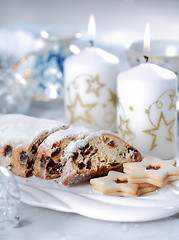 Image showing Christmas cake and cookies