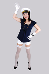 Image showing Girl in sailor uniform.