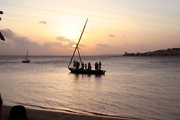 Image showing SUNSET AT LAMU ISLAND