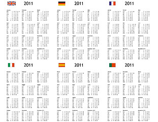 Image showing Multi language 2011 calendar