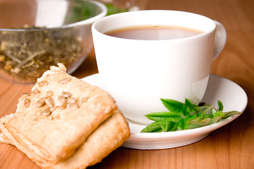 Image showing black tea with herbs