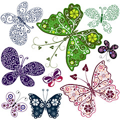 Image showing Abstract Butterflies (Set)
