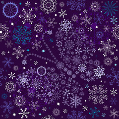 Image showing Seamless violet christmas wallpaper