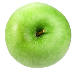 Image showing Single a green apple