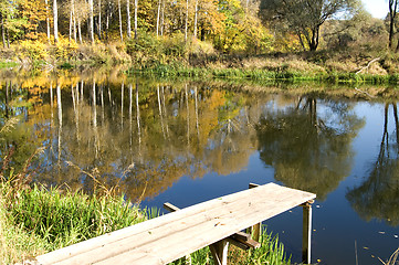 Image showing Autumn on river