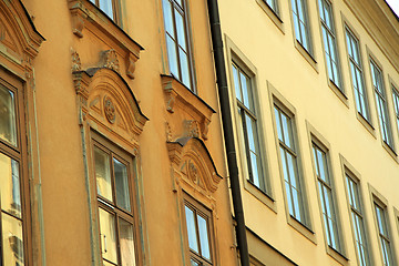 Image showing windows background of old building