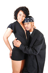 Image showing Young Hispanic and black couple.