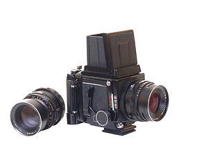 Image showing An vintage medium camera.