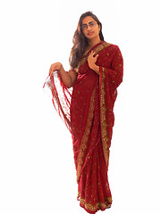 Image showing Indian lady in her native dress.