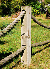 Image showing Fence with heavy robe.