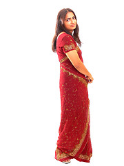 Image showing Indian lady in her native dress.