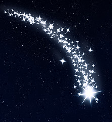 Image showing christmas wishing shooting star