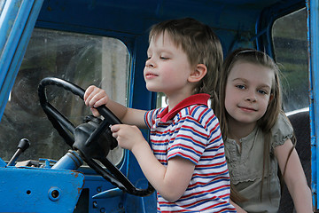 Image showing At the wheel.