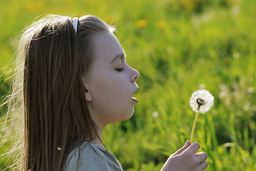 Image showing Young girl in summer day.